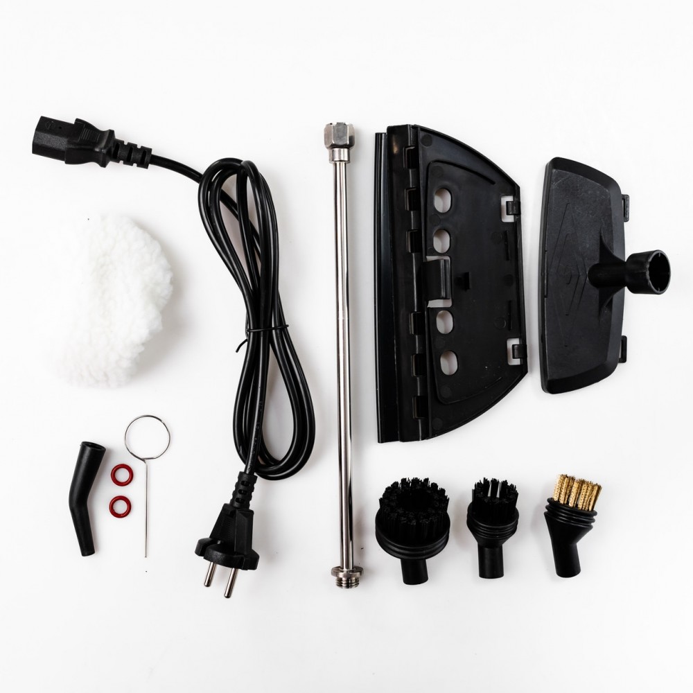 Пароочисник ручний Steam Cleaner 2500 Вт із набором та баком 1.2л HP-SC-002-white