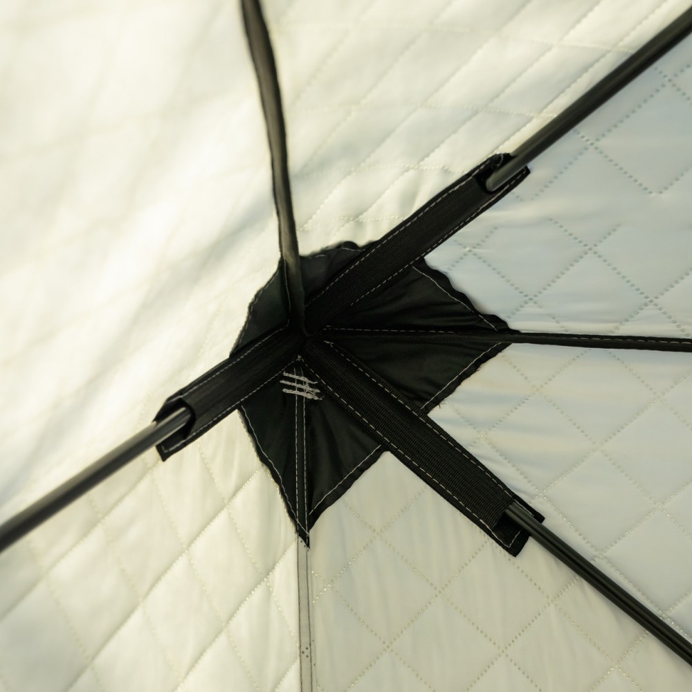 Палатка зимняя утепленная "Куб" 4-х местная LUGI (210х210х210), Зимняя палатка для рыбака туризма кемпинга и путешествий Хаки LU-BD21