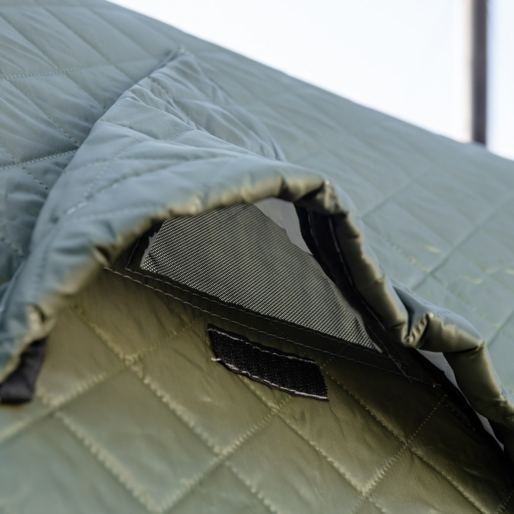 Палатка зимняя утепленная "Куб" 4-х местная LUGI (210х210х210), Зимняя палатка для рыбака туризма кемпинга и путешествий Хаки LU-BD21