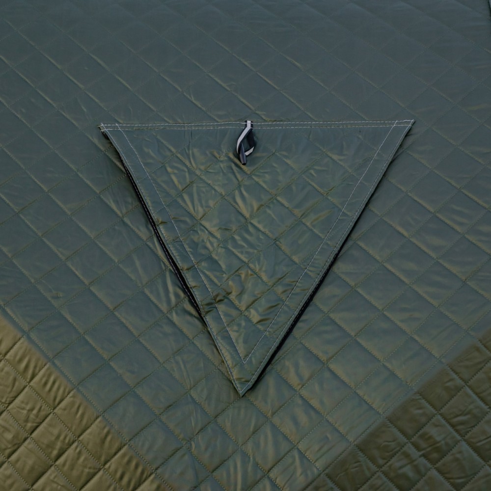 Палатка зимняя утепленная "Куб" 4-х местная LUGI (210х210х210), Зимняя палатка для рыбака туризма кемпинга и путешествий Хаки LU-BD21