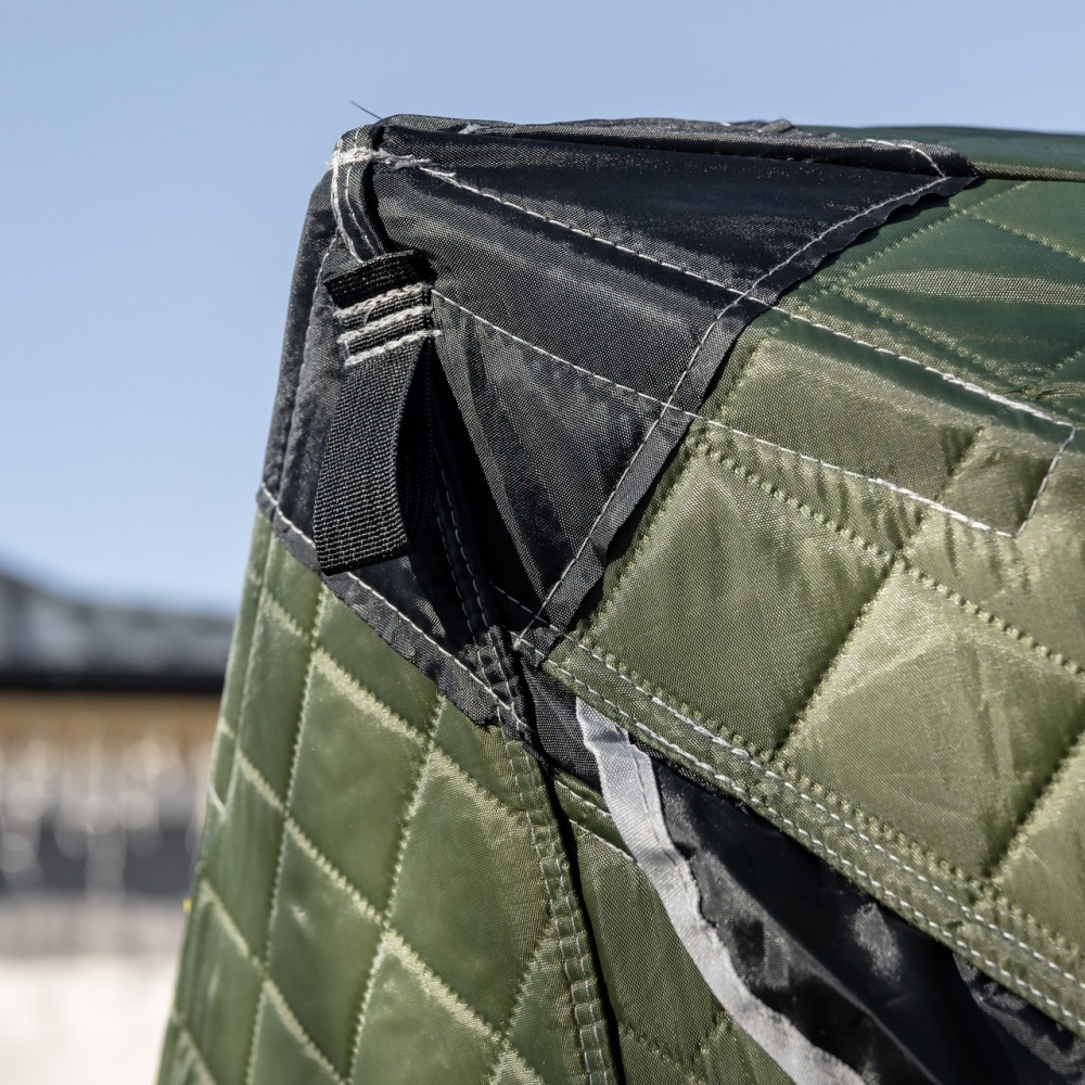 Палатка зимняя утепленная "Куб" 4-х местная LUGI (210х210х210), Зимняя палатка для рыбака туризма кемпинга и путешествий Хаки LU-BD21