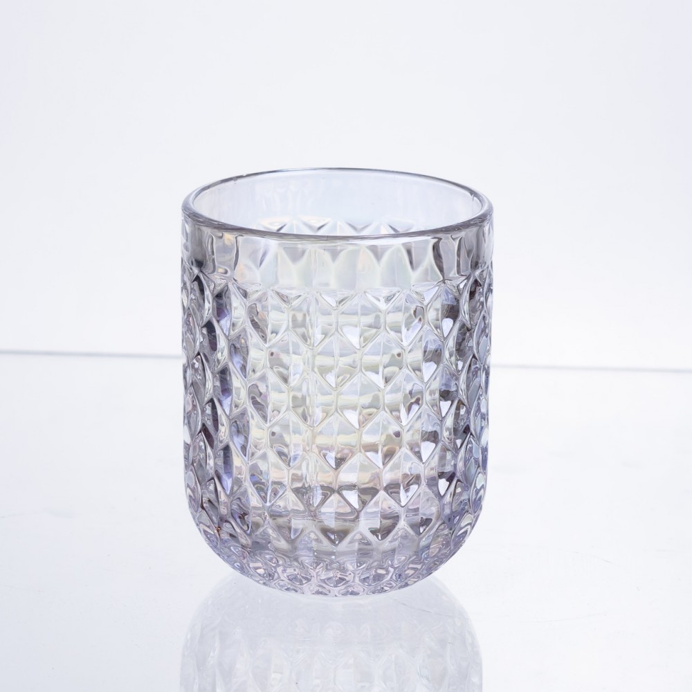 Набор стаканов 6 штук по 250 мл из толстого стекла рельефные rainbow HP-19-256