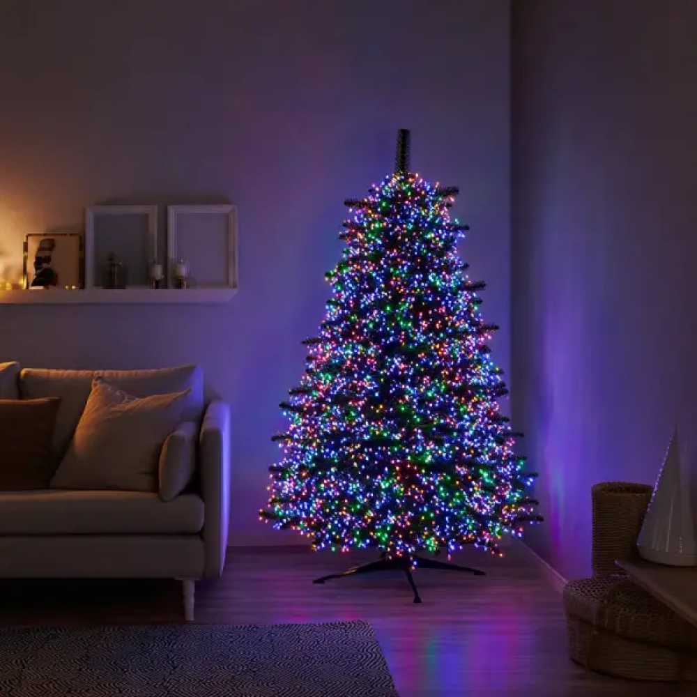 Новогодняя гирлянда комнатная роса 100 м 3000 LED Хвойная лапа зеленый провод Мультиколор D3000L100MGML