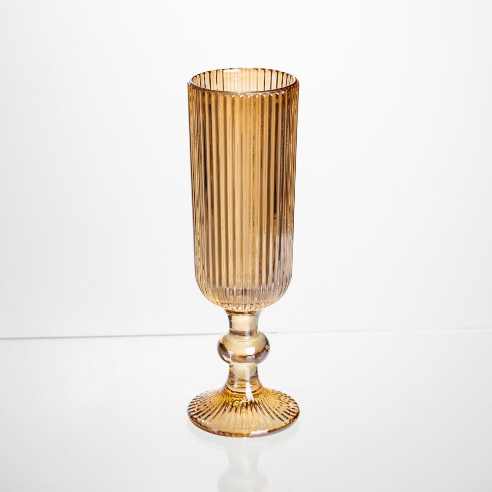 Набор бокалов для шампанского 6 штук 160 мл на ножке Коричневый Yiwu HP-19-200