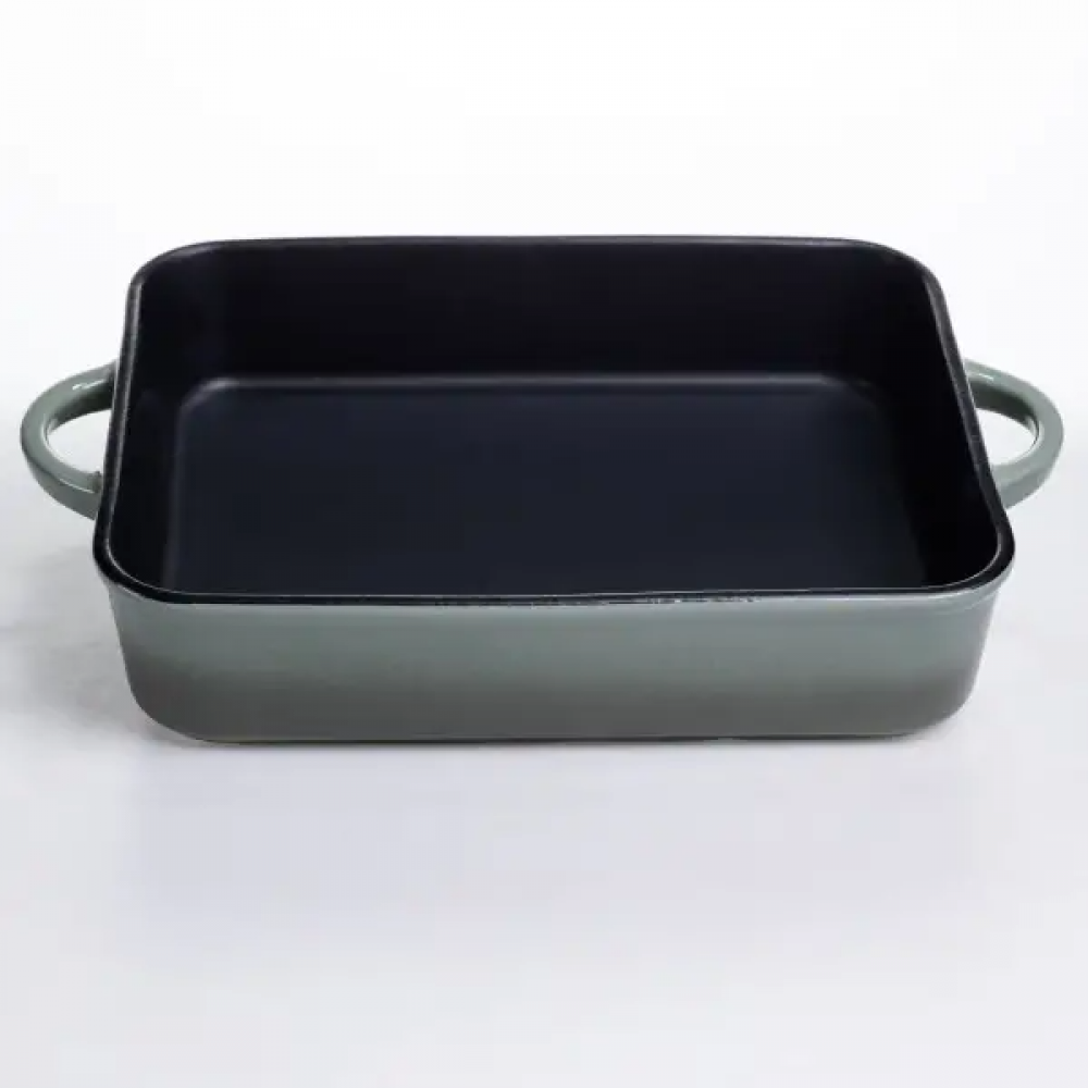 Форма для выпечки фарфоровая с ручками 29.5х23.5х6.5 см черный KS-624