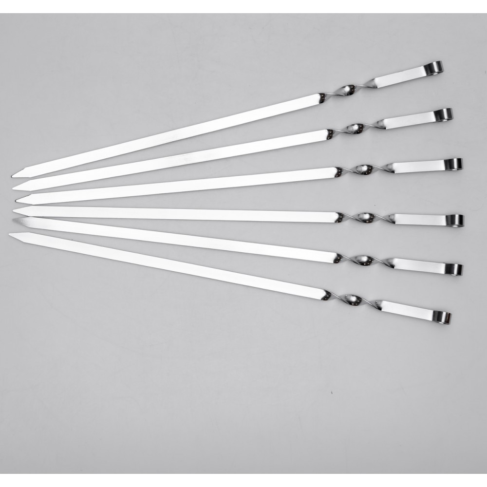 Набор шампуров 6 штук из нержавеющей стали 60х1.5 см BQ-23