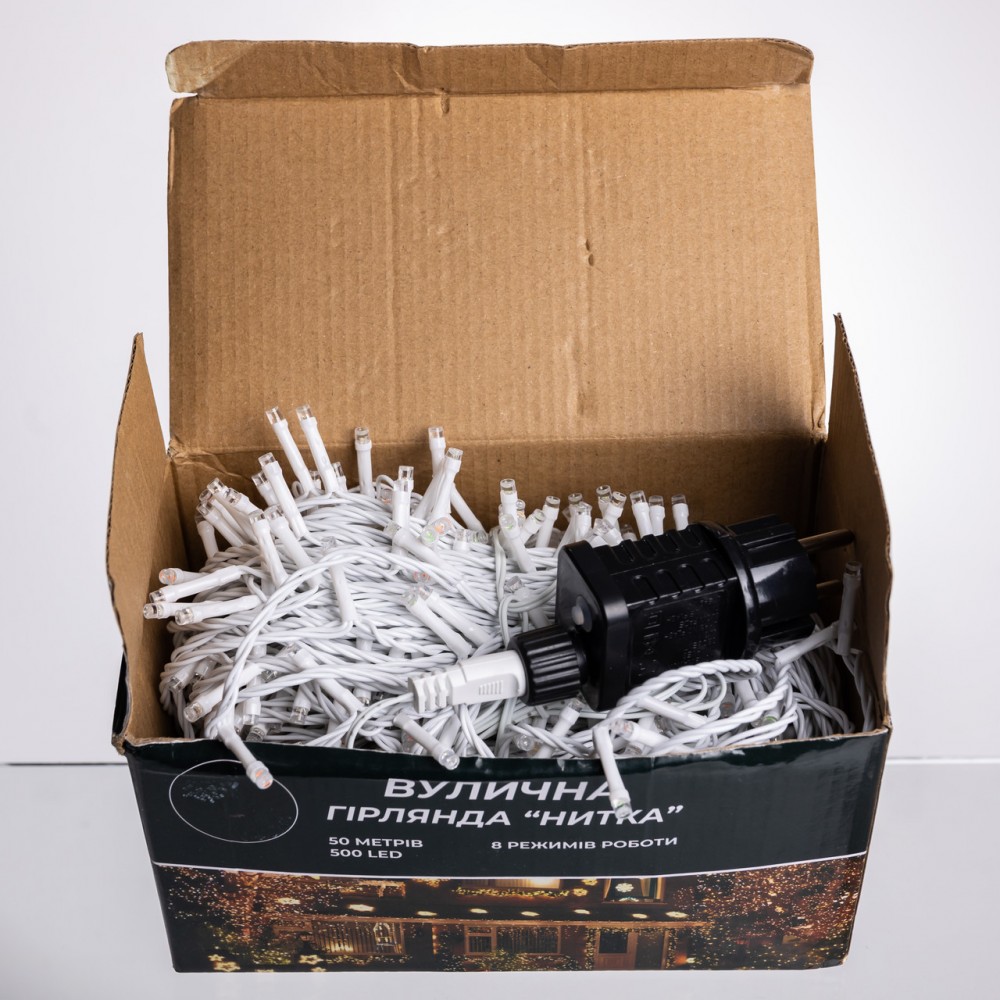 Гирлянда Рождественская фея уличная 50 м 500 LED белый провод Мультиколор CF500L50MWML