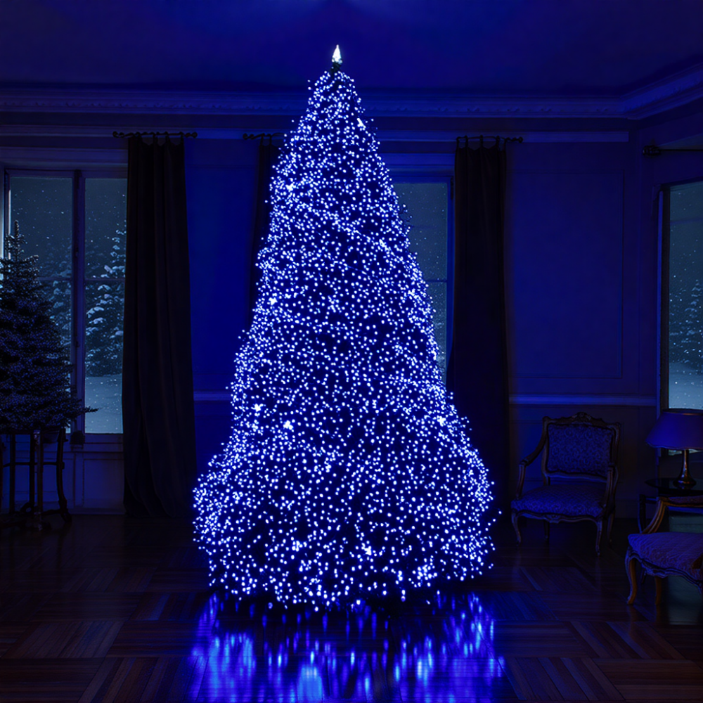Гірлянда Різдвяна фея вулична 100 (м) 1000 LED чорний провід Синій CF1000L100MBBL