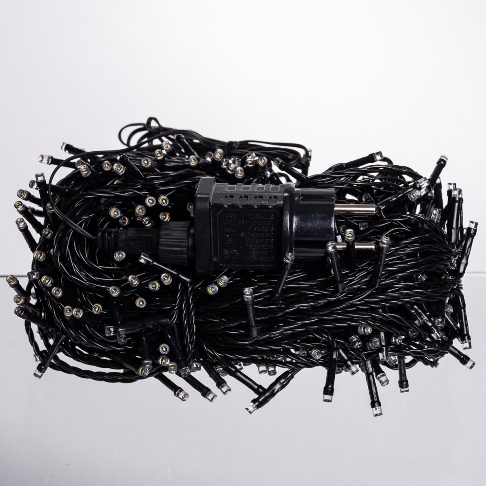Гірлянда Різдвяна фея вулична 50 (м) 500 LED чорний провід Жовтий CF500L50MBY