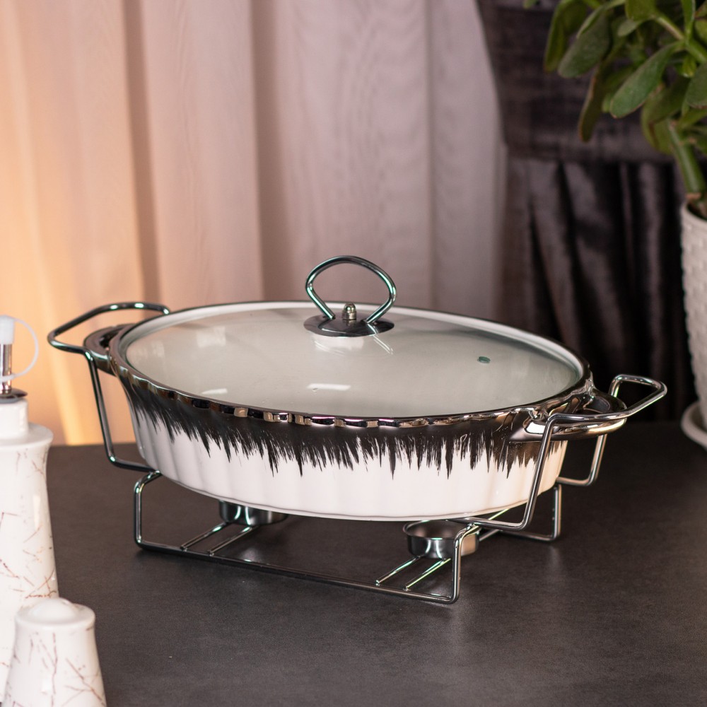 Мармітниця 2 л настільна овальна з кришкою HP1024