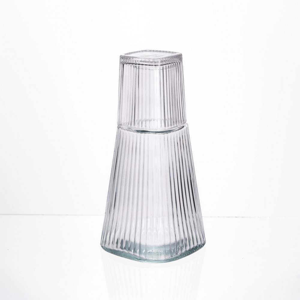 Глечик 1 літр зі склянкою 1 шт по 200 мл Прозорий HP-19-PYF-1