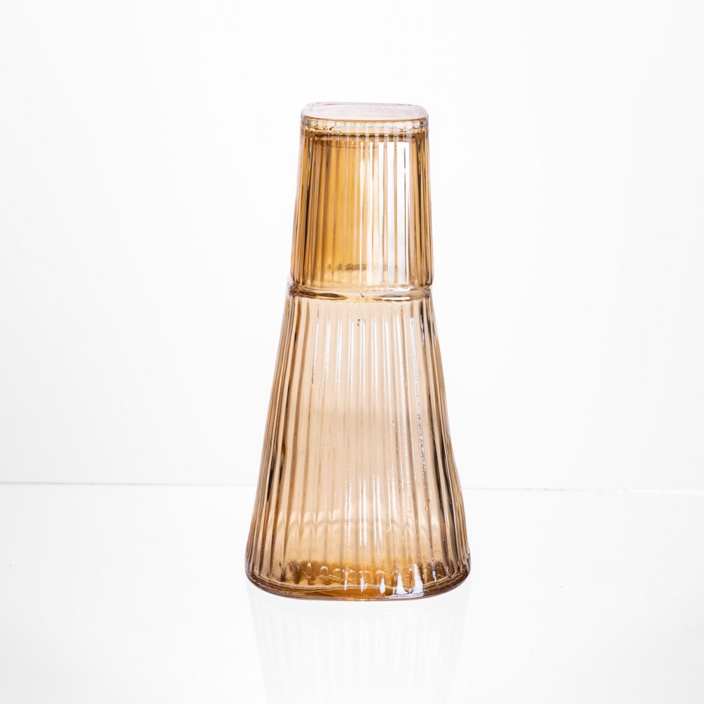 Глечик 1 літр зі склянкою 1 шт по 200 мл Коричневий HP-19-PYF-2