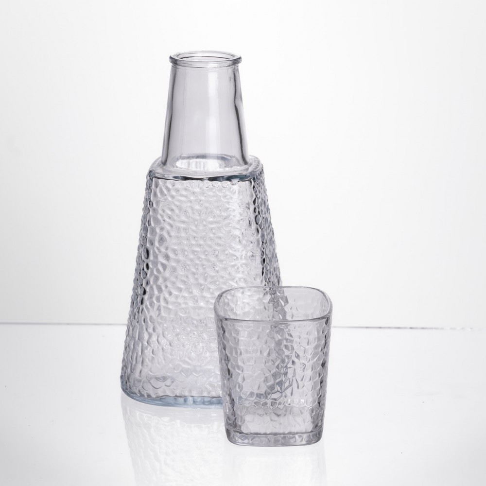 Глечик 1 літр зі склянкою 1 шт по 200 мл Прозорий HP-19-PYF-3