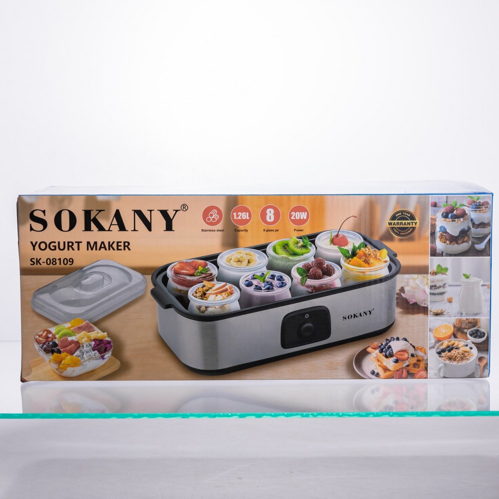 Йогуртница электрическая на 8 баночек по 180 (мл) 20 Вт SK-08109
