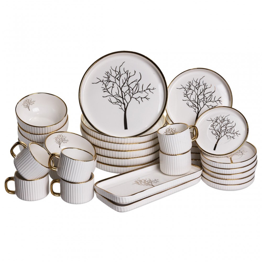 Столовий набір посуду 32 предмети на 6 персон Valentina порцеляновий DS-32-O