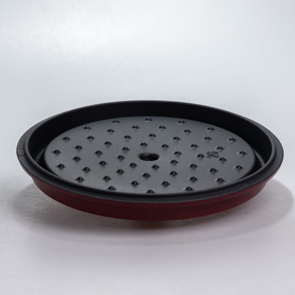 Кастрюля чугунная 4.5 л эмалированная с крышкой посуда для тушения запекания томления кухонная Красная HP-1-19-RED