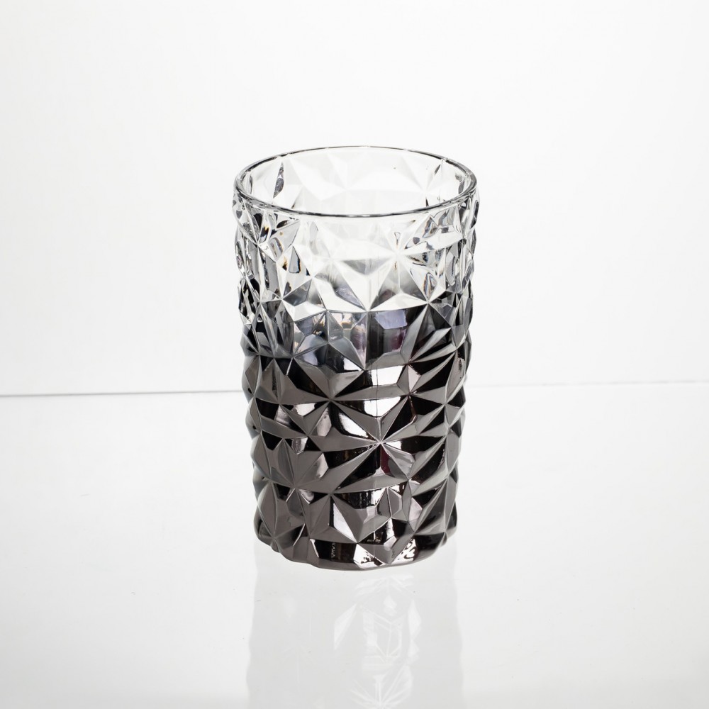 Набор стеклянных стаканов 6 штук 350 мл для лимонадов сока воды коктейлей стаканы стеклянные для напитков Серый HP-19-183