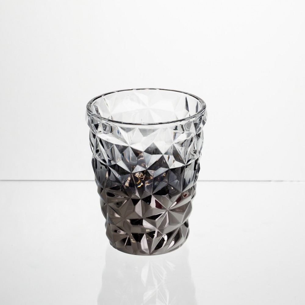 Набор стеклянных стаканов 6 штук 250 мл для лимонадов сока воды коктейлей стаканы стеклянные для напитков Серый HP-19-184