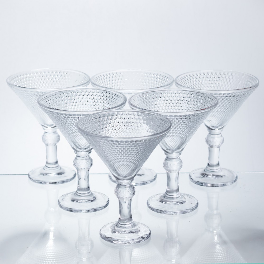 Набір келихів для мартіні Martini Glass 6 штук по 215 мл коктейльні HP-17-56