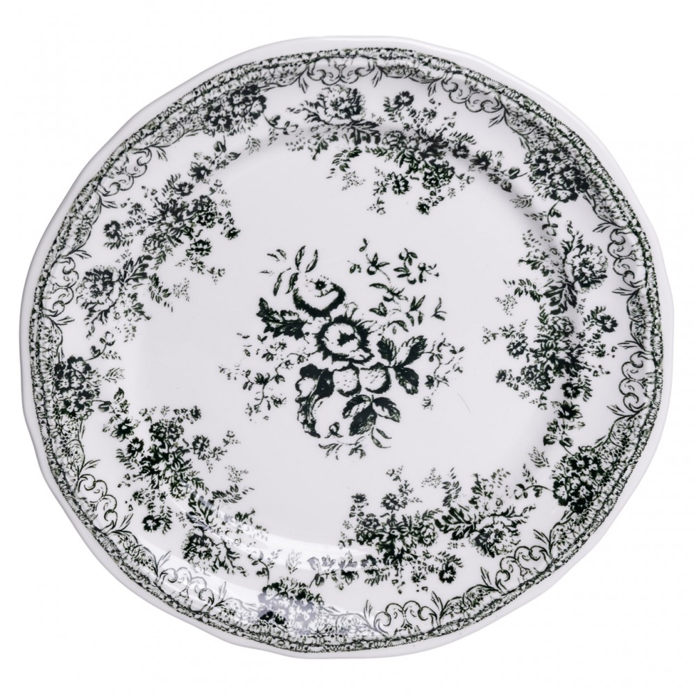 Столовий набір посуду 32 предмети на 6 осіб Vintage Elegant порцеляновий Чорний YY78-7A