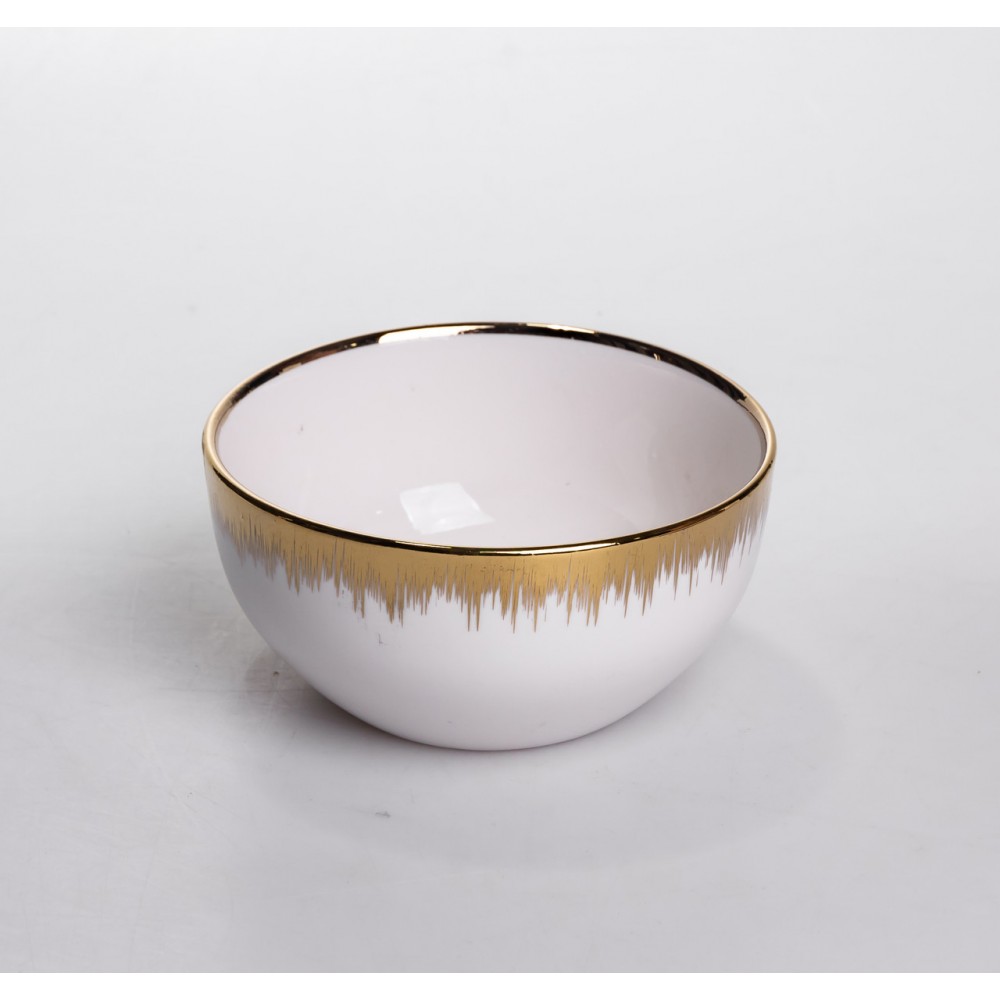 Столовый набор посуды тарелок и чашек 24 предмета на 6 персон "Изумруд" фарфоровый MD-16