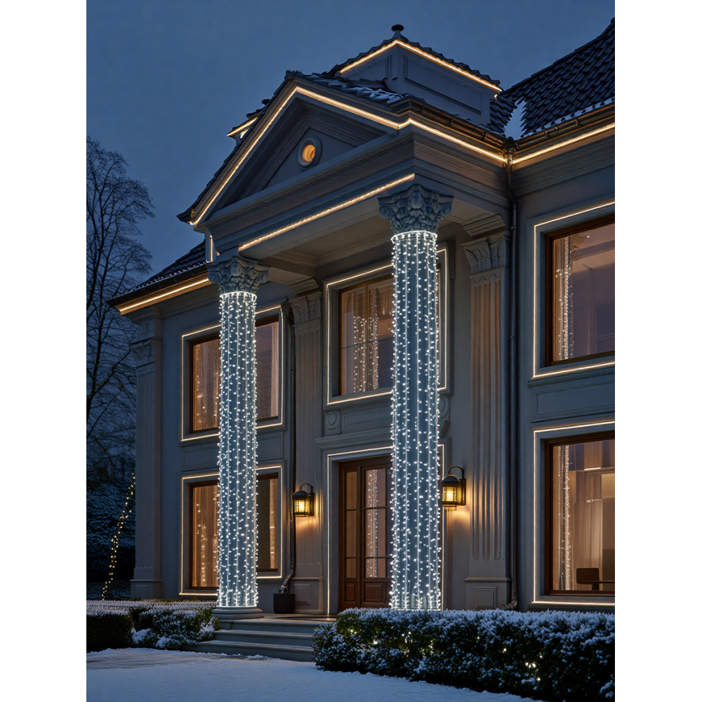 Гирлянда Рождественская фея уличная 50 м 500 LED белый провод Белый CF500L50MWW