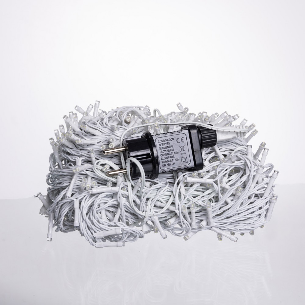 Гирлянда Рождественская фея уличная 50 м 500 LED белый провод Белый CF500L50MWW