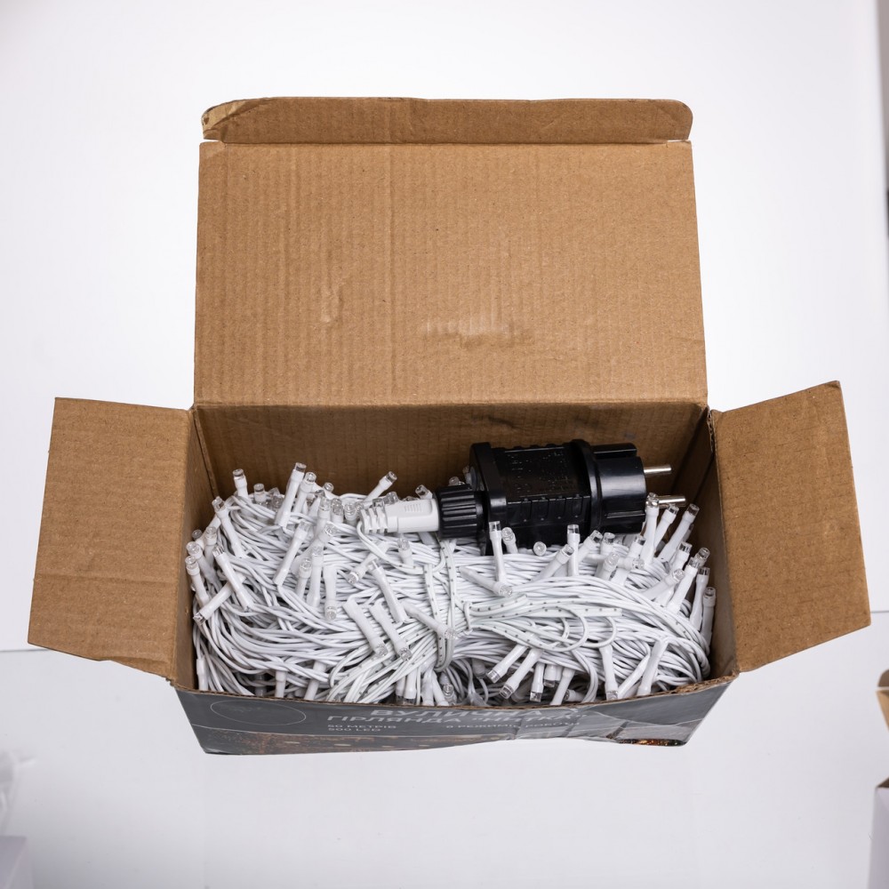 Гірлянда Різдвяна фея вулична 50 м 500 LED білий провід Синій CF500L50MWBL