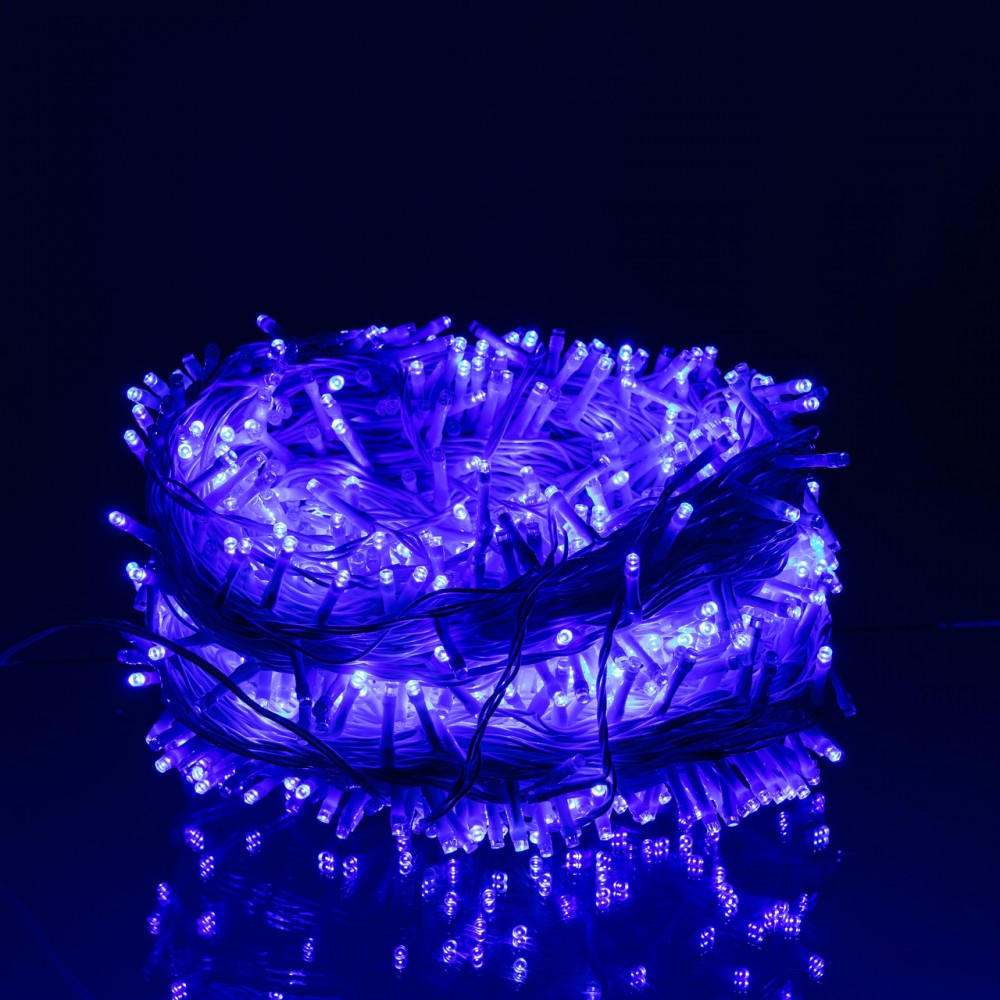 Гирлянда Рождественская фея уличная 100 м 1000 LED белый провод Синий CF1000L100MWBL