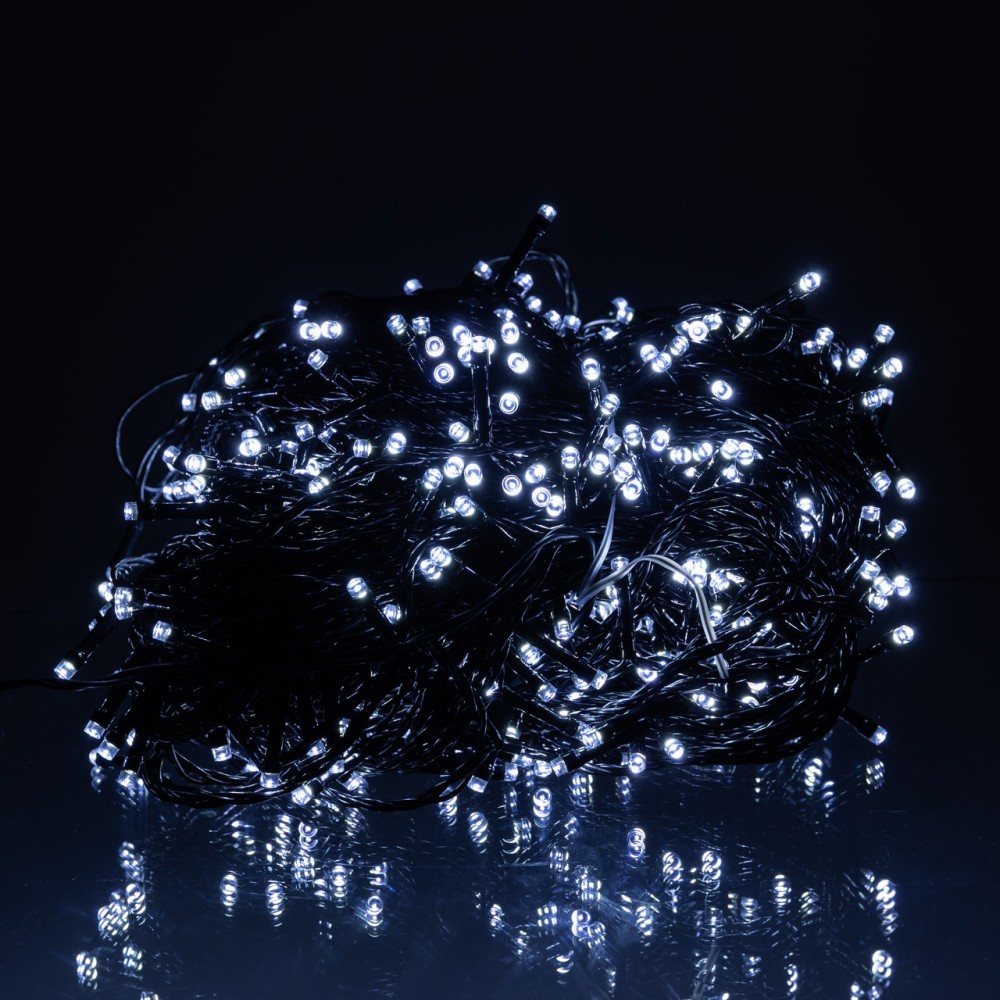 Гирлянда Рождественская фея уличная 50 (м) 500 LED черный провод Белый CF500L50MBW