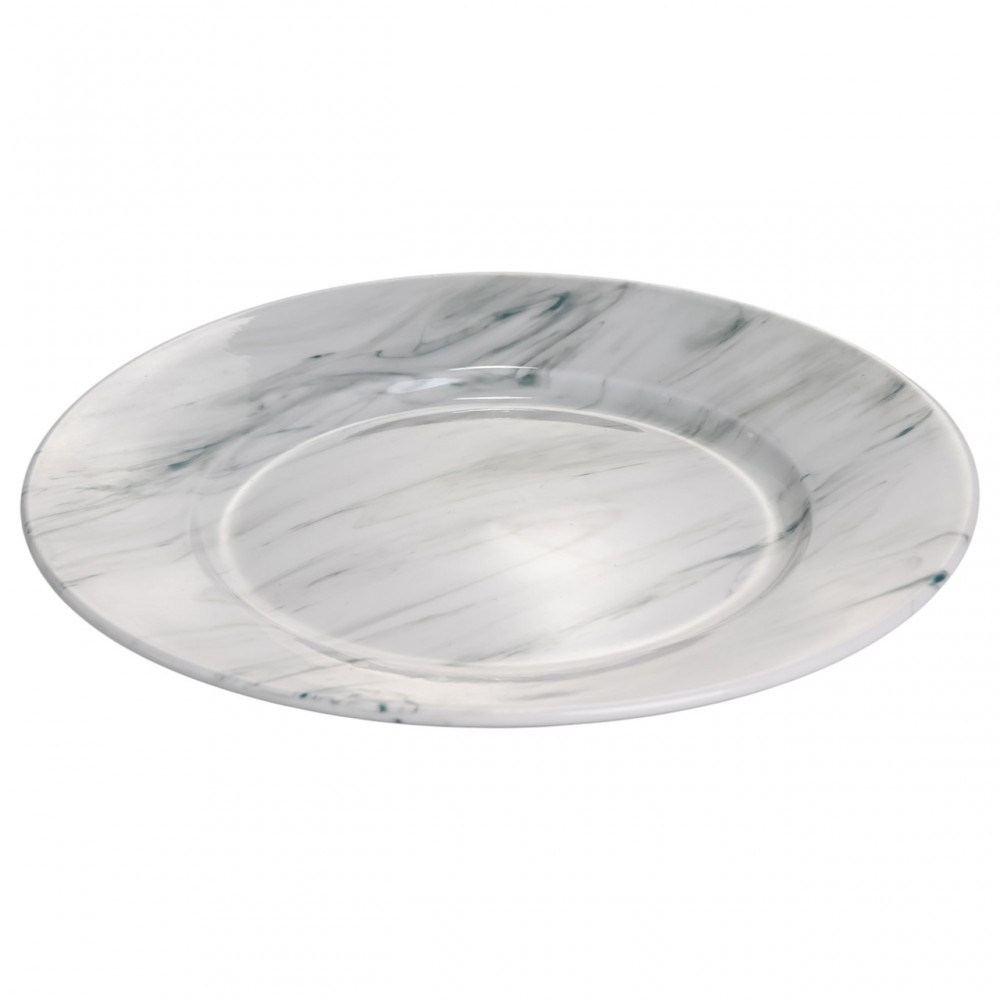 Столовый набор посуды тарелок и чашек 16 предметов на 4 персоны Marmor фарфоровый, обеденный столовый сервиз тарелок MD-16-2G