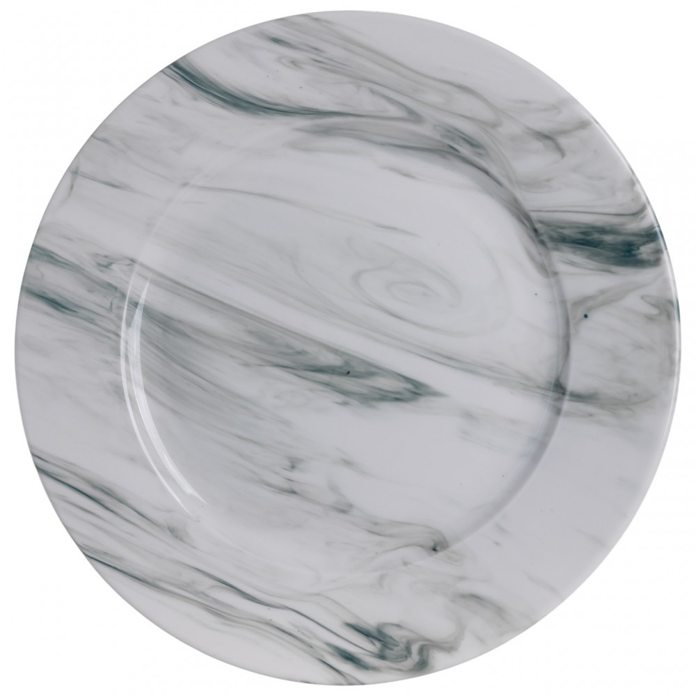 Столовый набор посуды тарелок и чашек 16 предметов на 4 персоны Marmor фарфоровый, обеденный столовый сервиз тарелок MD-16-2G