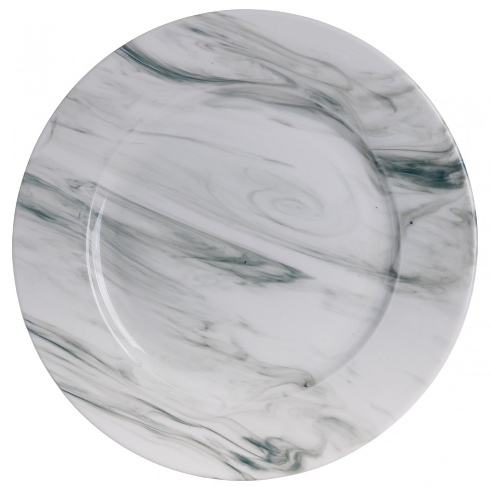 Столовый набор посуды тарелок и чашек 16 предметов на 4 персоны Marmor фарфоровый, обеденный столовый сервиз тарелок MD-16-2G