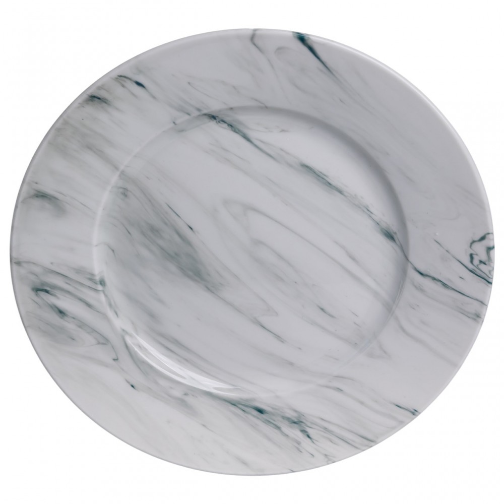 Столовый набор посуды тарелок и чашек 16 предметов на 4 персоны Marmor фарфоровый, обеденный столовый сервиз тарелок MD-16-2G