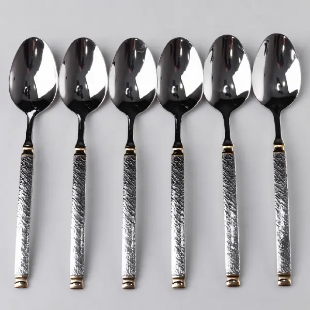 Набор столовых ложек 6 штук из нержавеющей стали 21 см ложки столовые приборы классический дизайн сервировки HP-16978-05