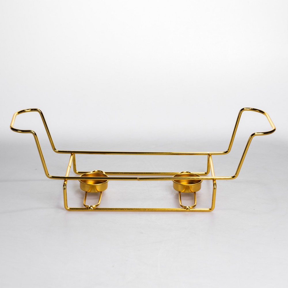 Мармитница фарфоровая прямоугольная на металлической подставке 35.5х19х15.5 см LT-3PCS-13