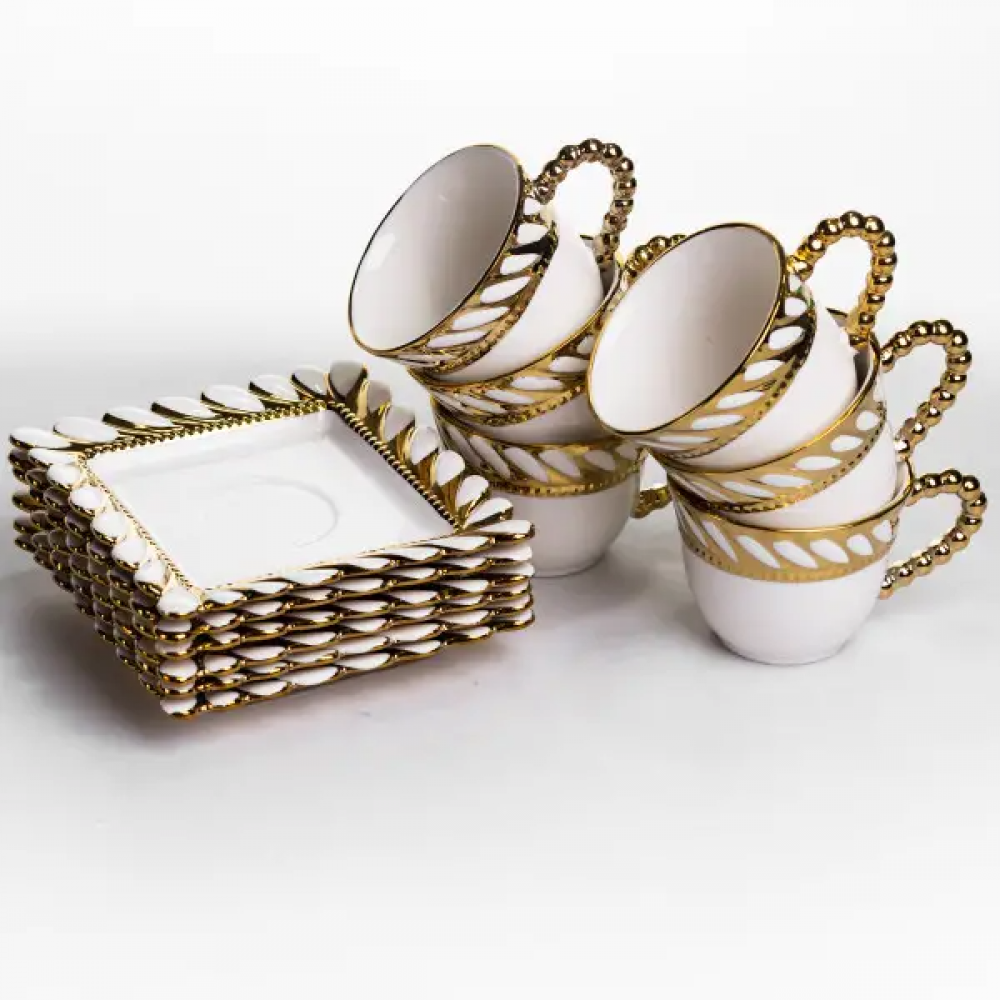 Набор чашек с блюдцами Tiffany 250 мл 6 шт SX61