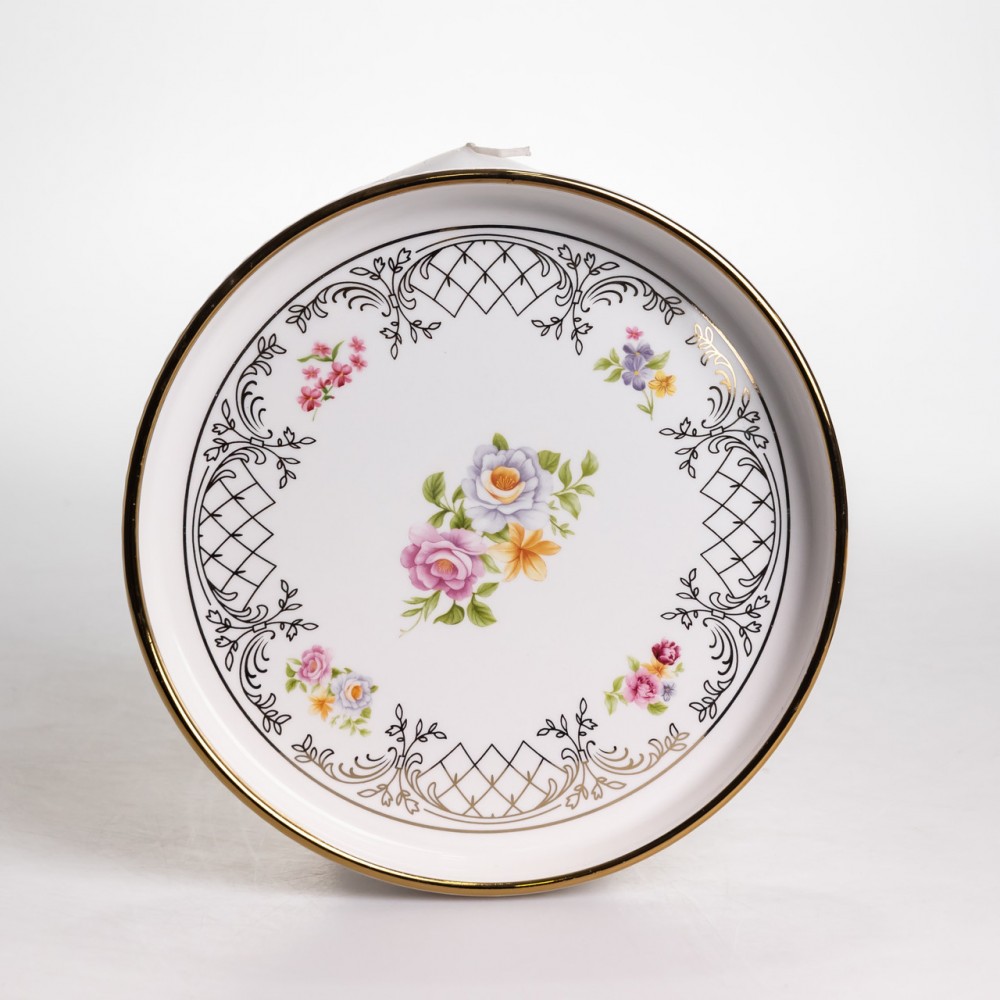 Столовый набор посуды тарелок и чашек 32 предмета на 6 персон "Золотой Кант" фарфоровый TH-32