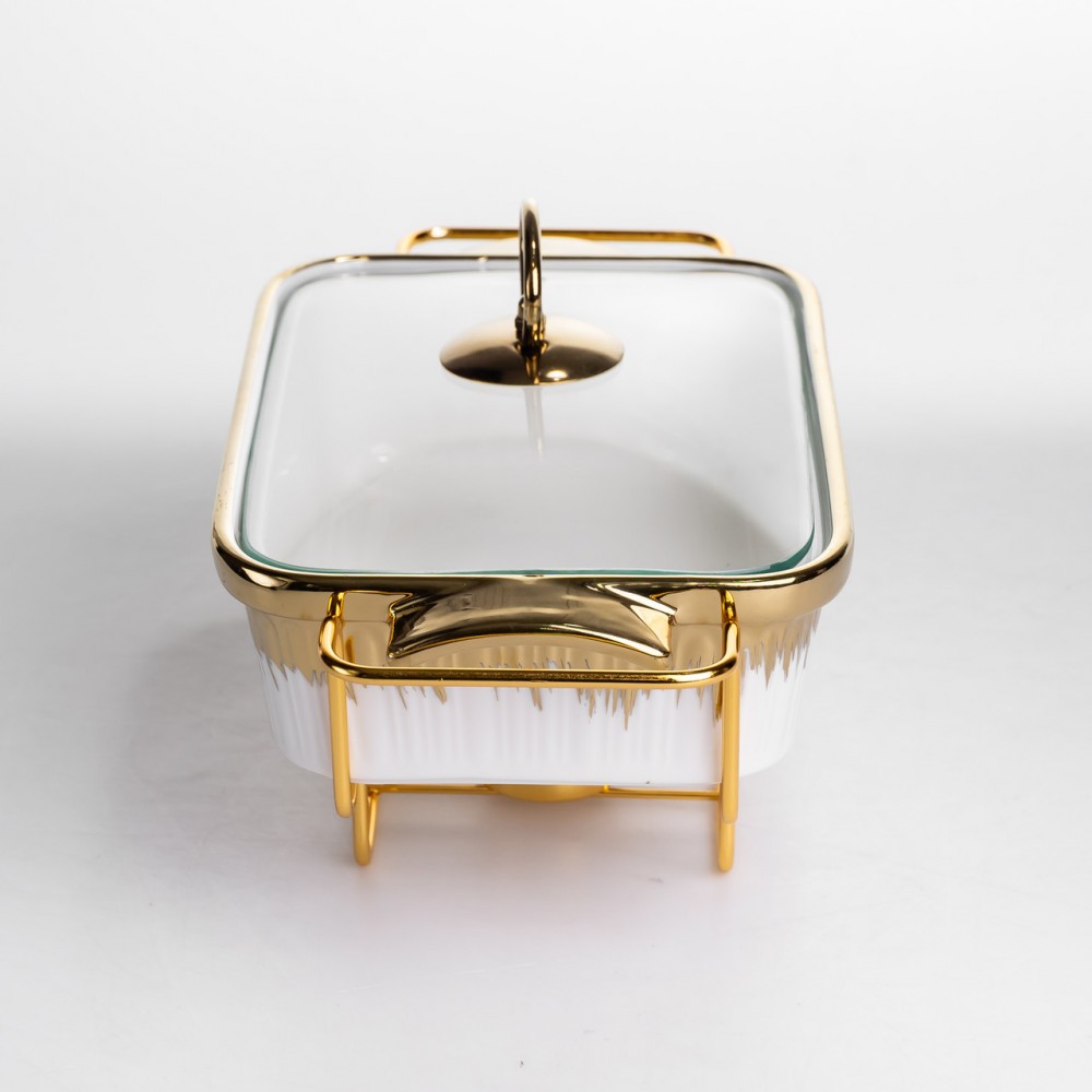 Мармитница прямоугольная на подставке с подогревом 31х16х11 см ML-860-11