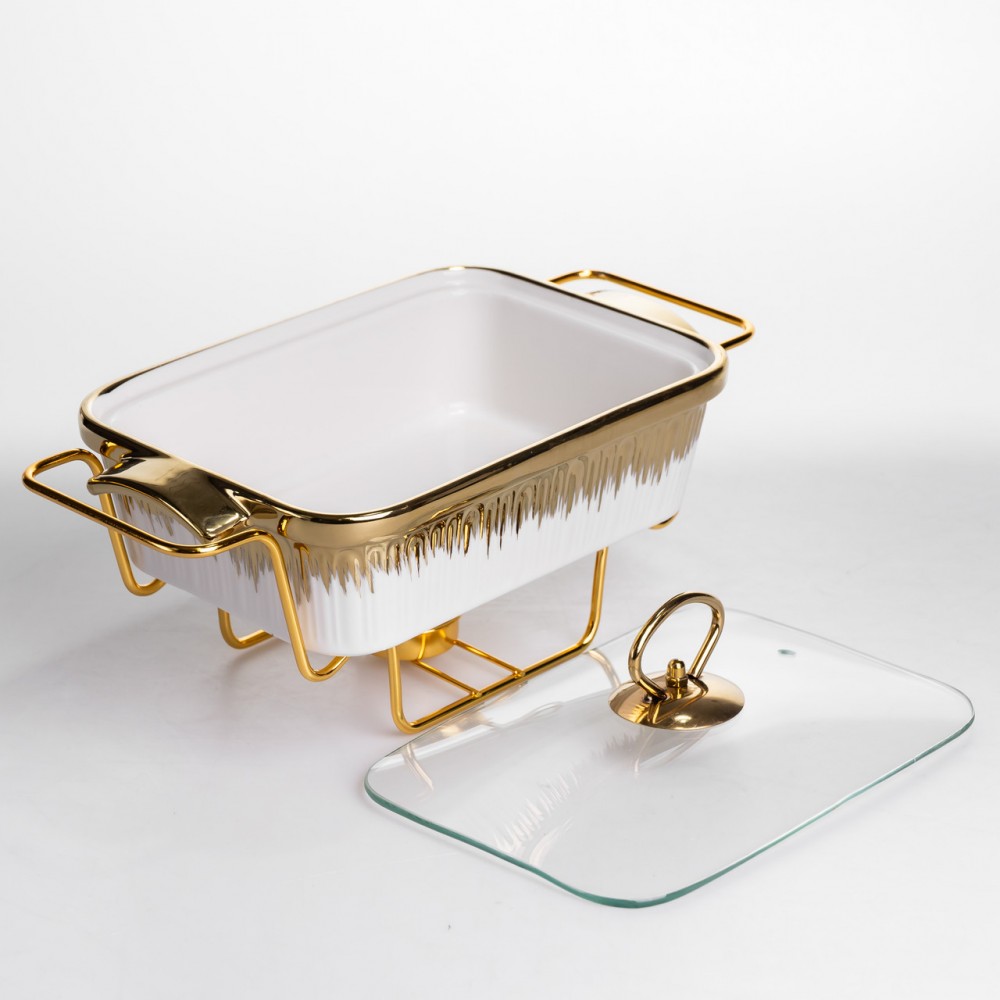 Мармитница прямоугольная на подставке с подогревом 31х16х11 см ML-860-11