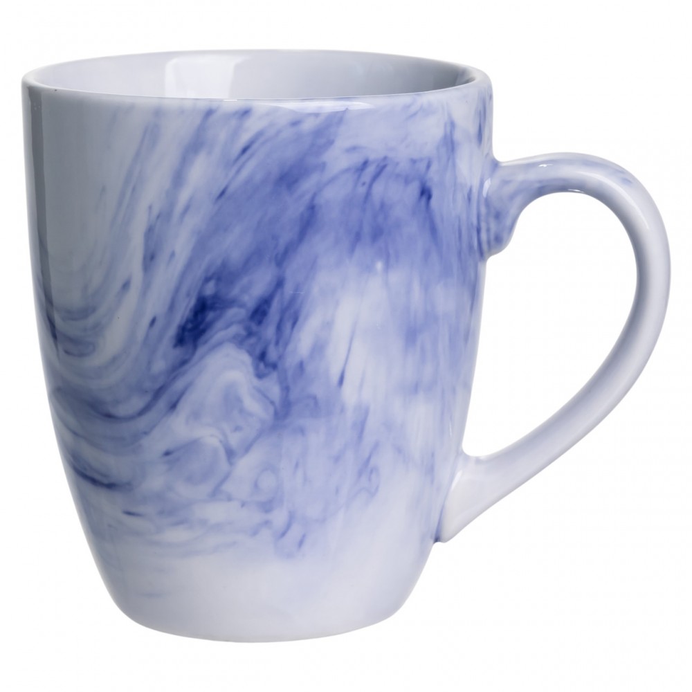 Столовий набір посуду 24 предмети на 6 осіб Marble Clara порцеляновий Синій MD-24-3B