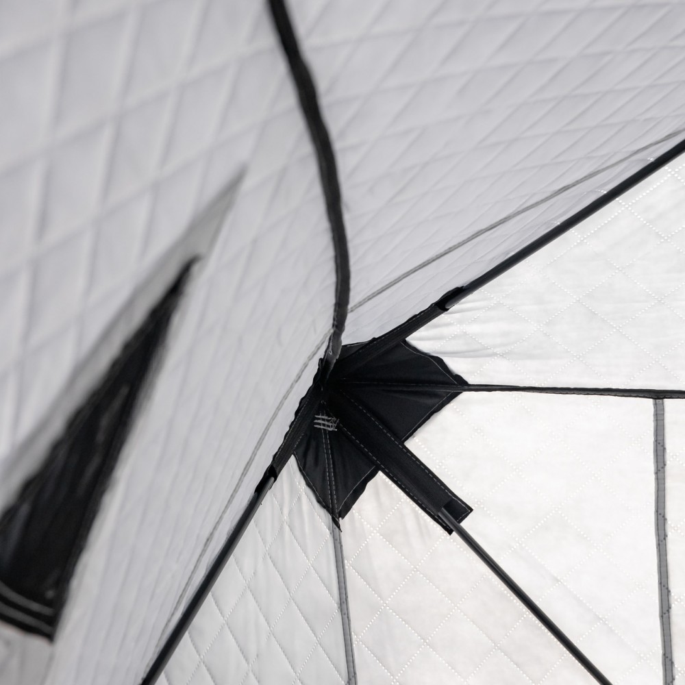 Палатка зимняя утепленная "Куб" (3-х местная 210х210х210), Зимняя палатка для рыболова туризма кемпинга и путешествий Серая LU-BD18G