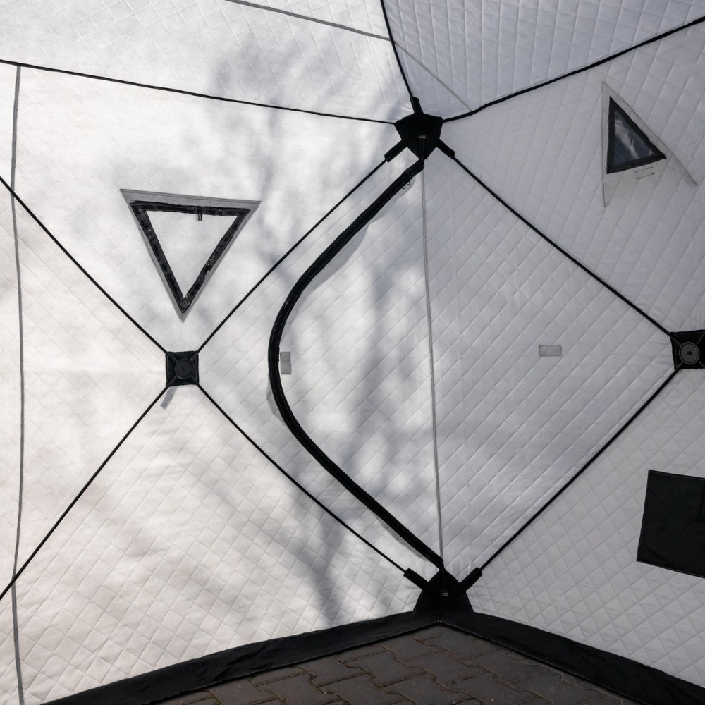 Палатка зимняя утепленная "Куб" (3-х местная 210х210х210), Зимняя палатка для рыболова туризма кемпинга и путешествий Серая LU-BD18G