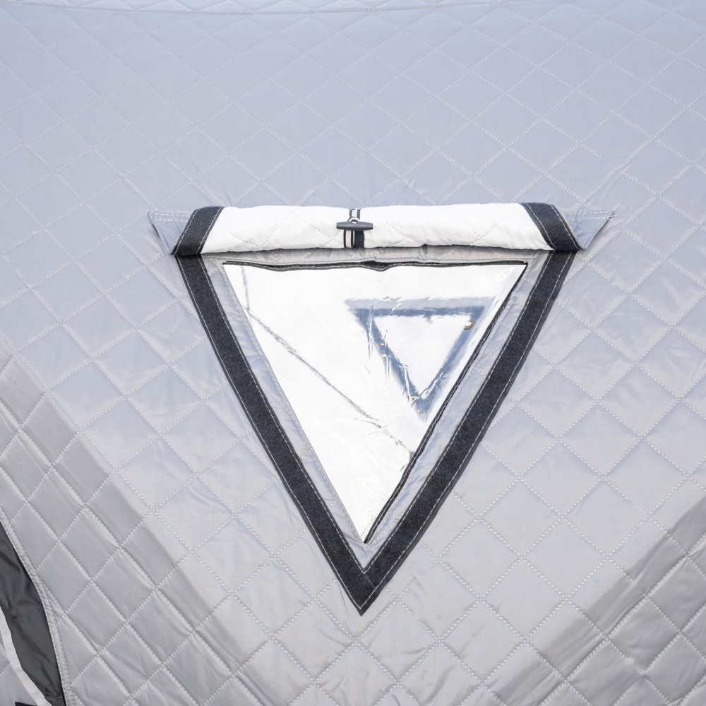 Палатка зимняя утепленная "Куб" (3-х местная 210х210х210), Зимняя палатка для рыболова туризма кемпинга и путешествий Серая LU-BD18G