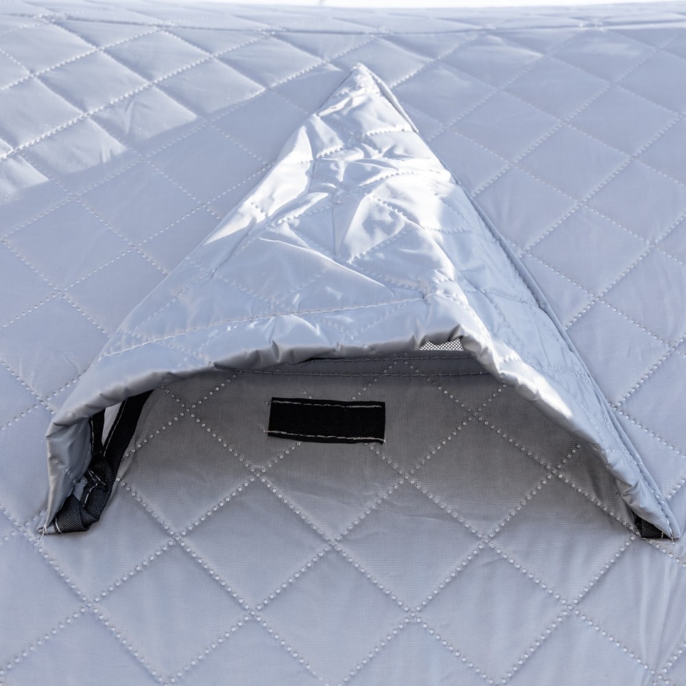 Палатка зимняя утепленная "Куб" (3-х местная 210х210х210), Зимняя палатка для рыболова туризма кемпинга и путешествий Серая LU-BD18G