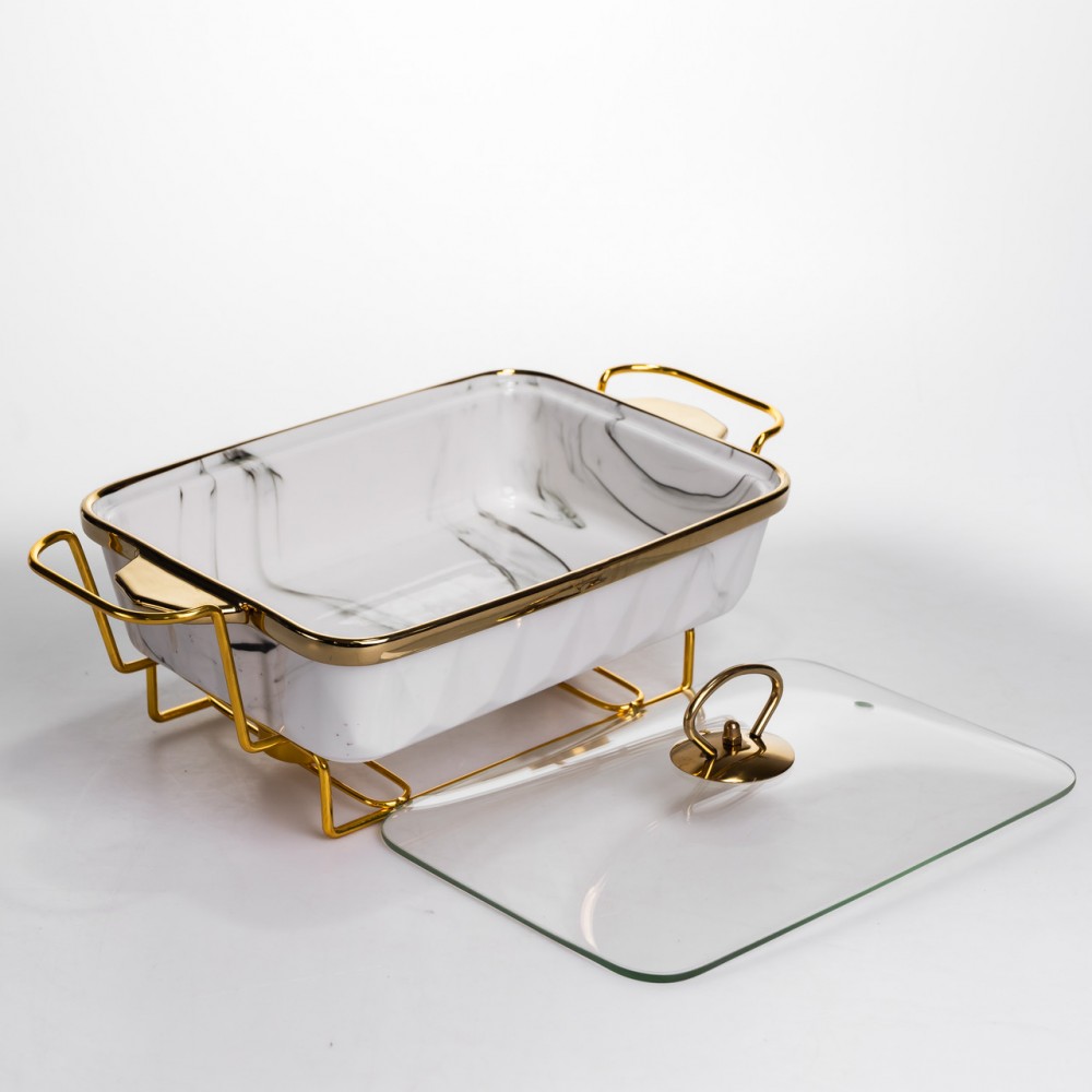 Мармитница прямоугольная на подставке с подогревом 35.5х19х15.5 см ML-77A-13