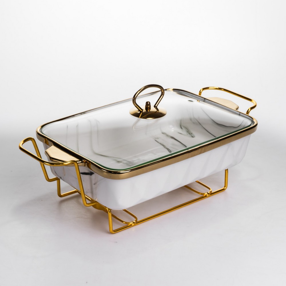 Мармитница прямоугольная на подставке с подогревом 35.5х19х15.5 см ML-77A-13