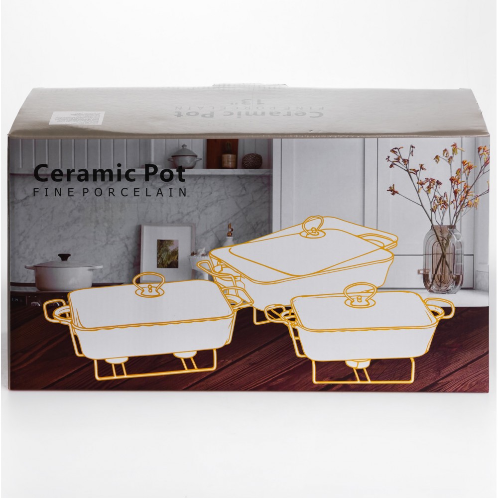 Мармитница прямоугольная на подставке с подогревом 35.5х19х15.5 см ML-77A-13