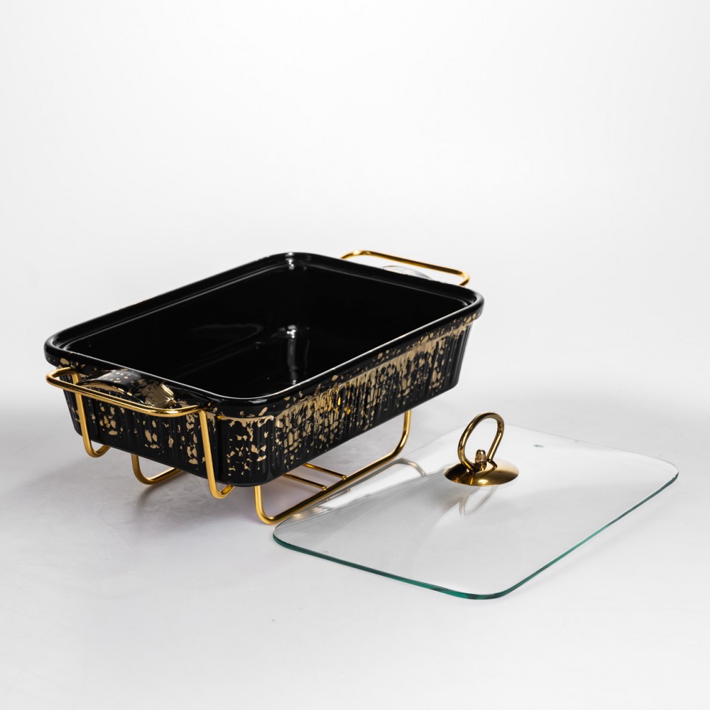 Мармитница прямоугольная на подставке с подогревом 35.5х19х15.5 см ML-874-13