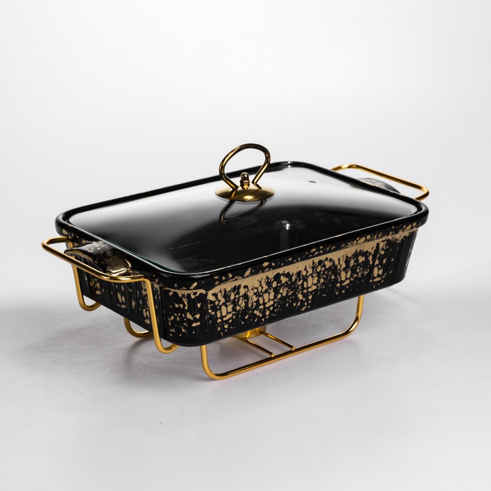 Мармитница прямоугольная на подставке с подогревом 35.5х19х15.5 см ML-874-13